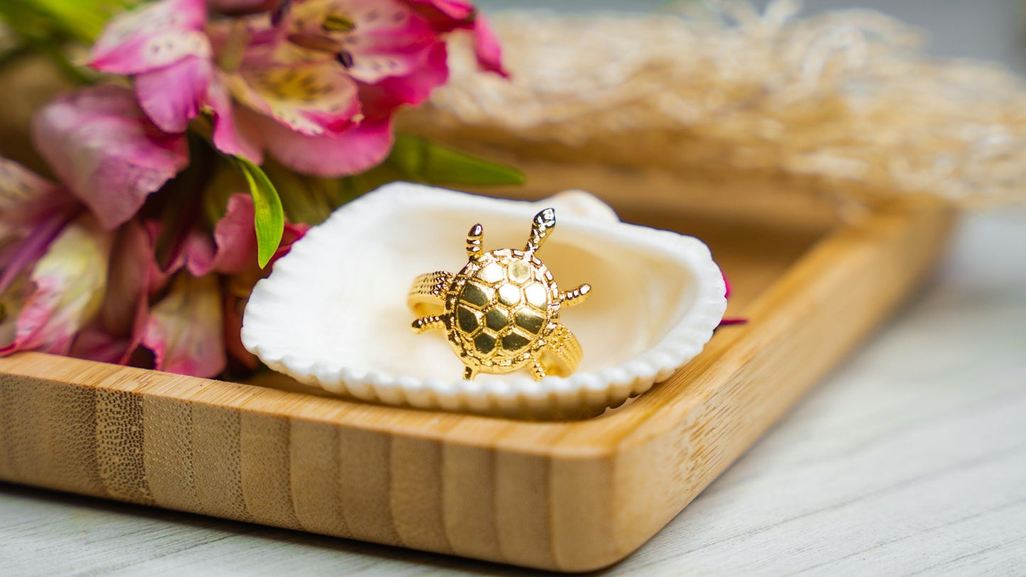 Tortoise Gold Plated Ring மகாலட்சுமி வசிய ஆமை மோதிரம்