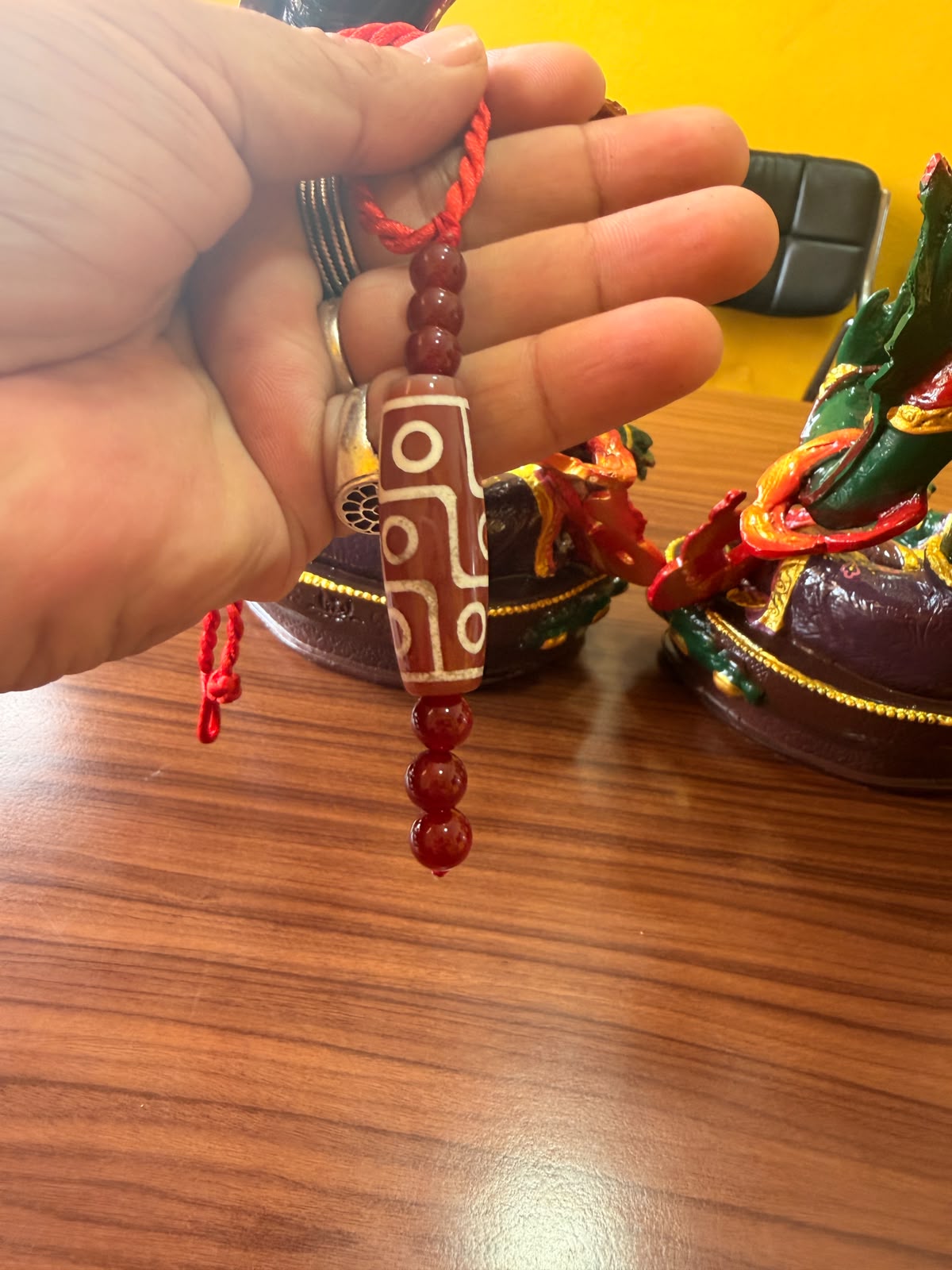 Dzi Bead Locket | Tibetan Protection & Prosperity Pendant