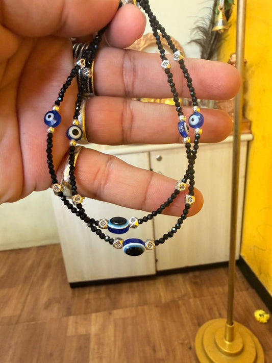Hamsa Black Tourmaline Anklet