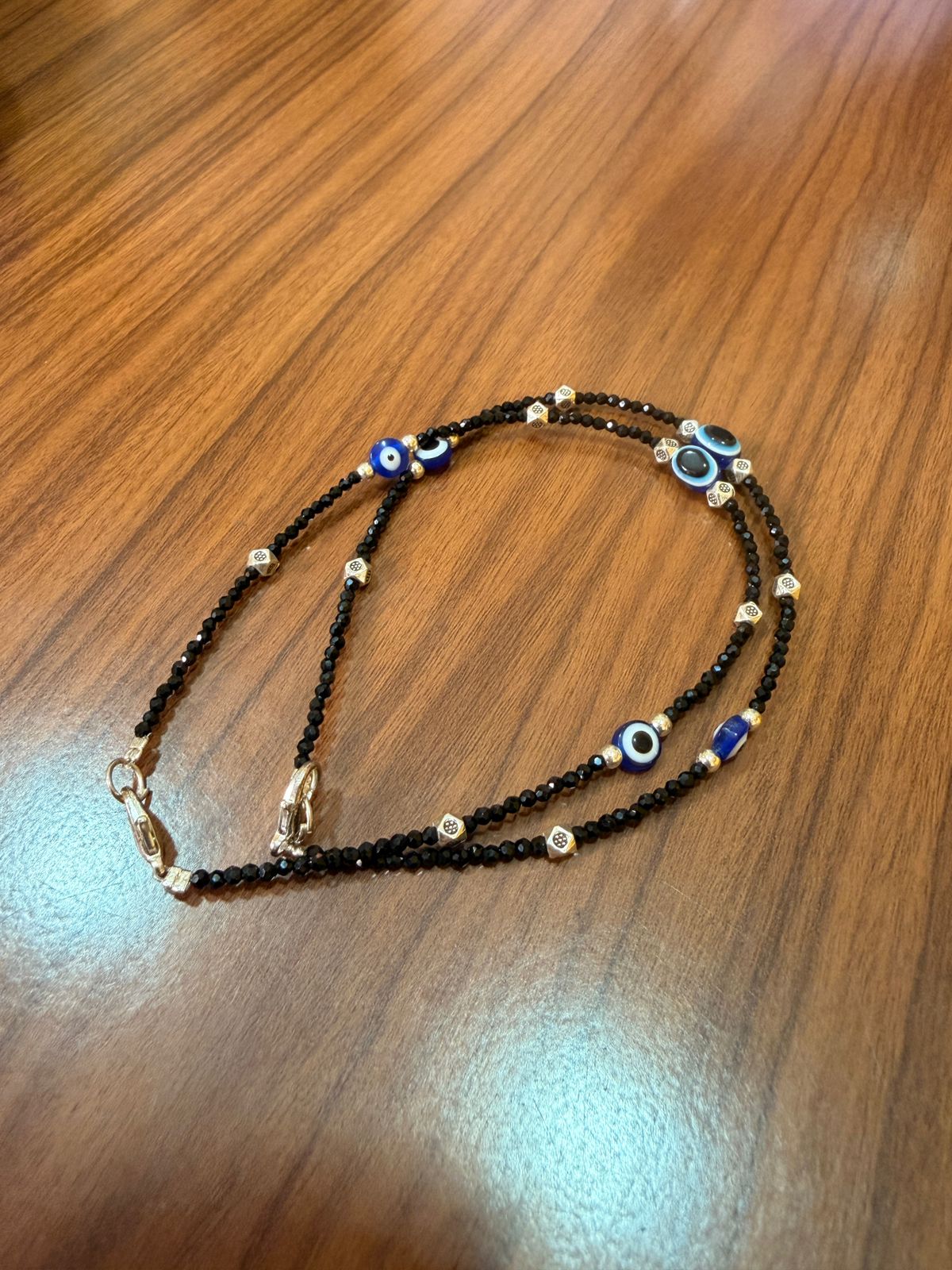 Hamsa Black Tourmaline Anklet